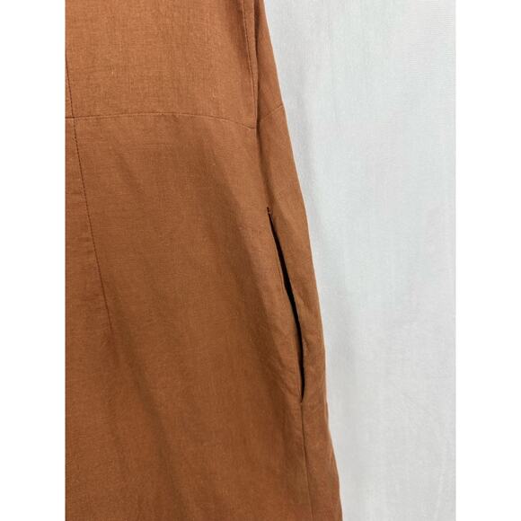 Assembly Label Eisa Wide Leg Jumpsuit – Terracotta Brown – Size 10 - Picture 4 of 7